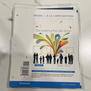 Pearson discovering the life span textbook